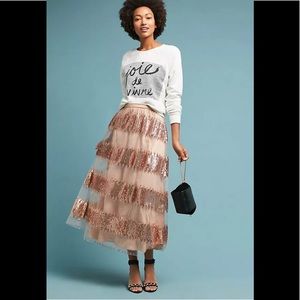Anthropologie Eva Franco Revelry sequin skirt 8P